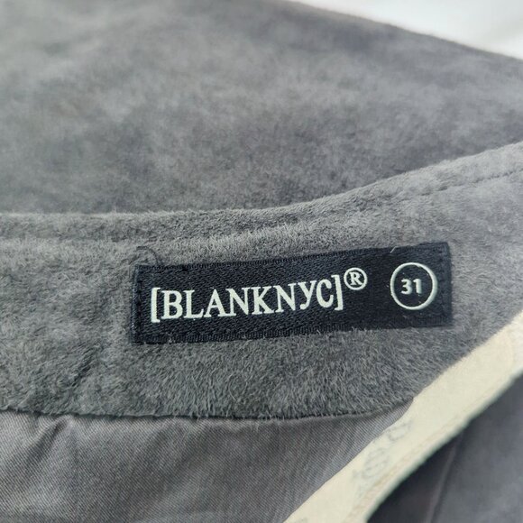 Blank NYC Skirt 31 Medium Mini Gray Suede - Picture 7 of 9
